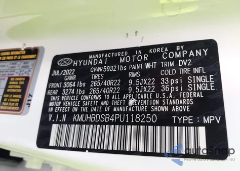 2023 Genesis Gv80 2.5T Awd from USA, damaged, VIN KMUHBDSB4PU118250